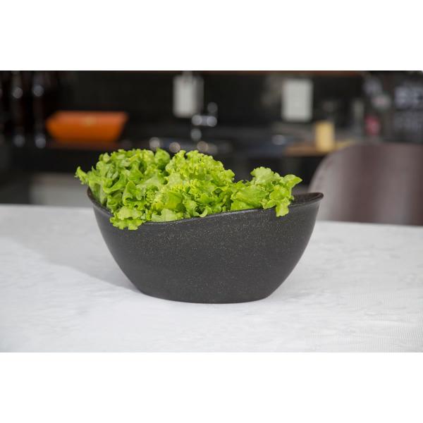 Imagem de 10un Tigela saladeira bowl oval  1,9lt preto