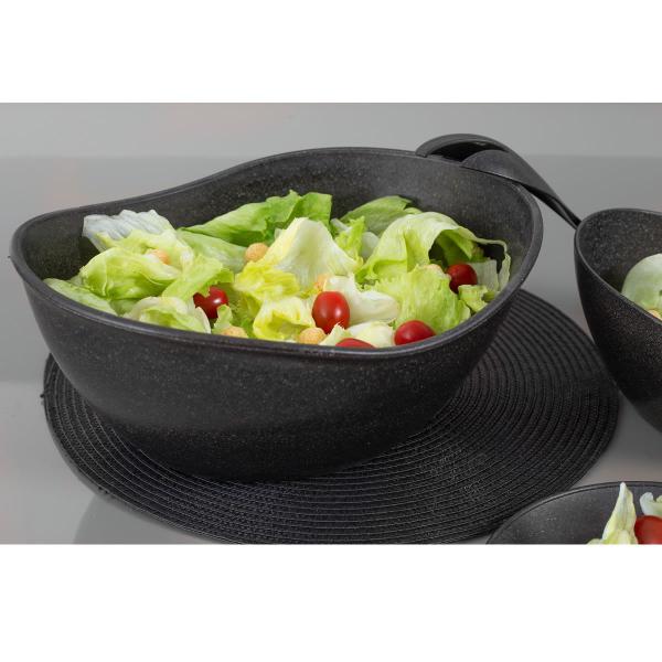 Imagem de 10un Tigela saladeira bowl oval  1,9lt preto