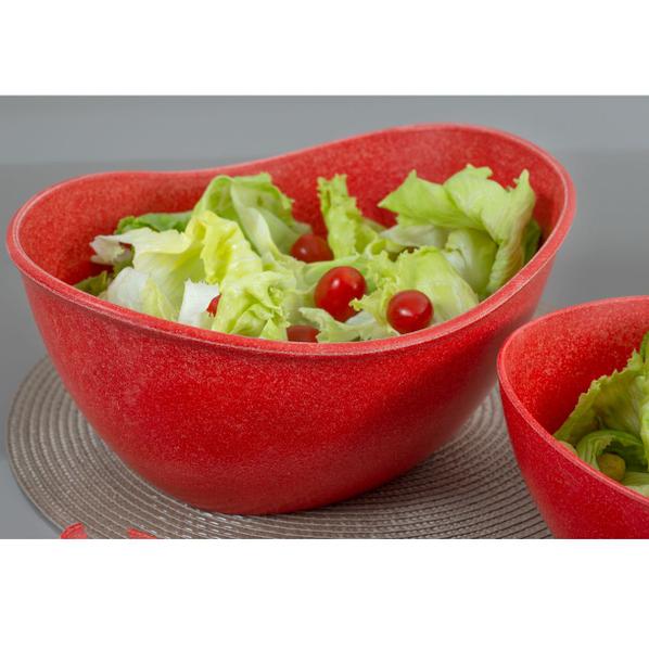 Imagem de 10un Tigela saladeira bowl oval servir 1,9lt vermelho