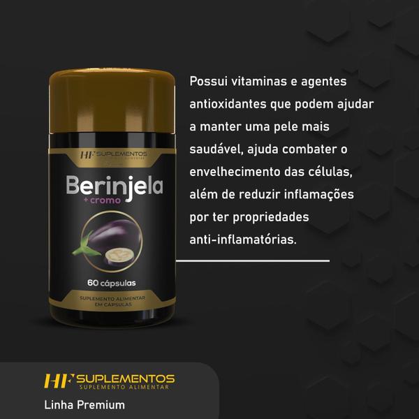 Imagem de 10X Berinjela + Cromo Premium 60Caps Hf Suplementos