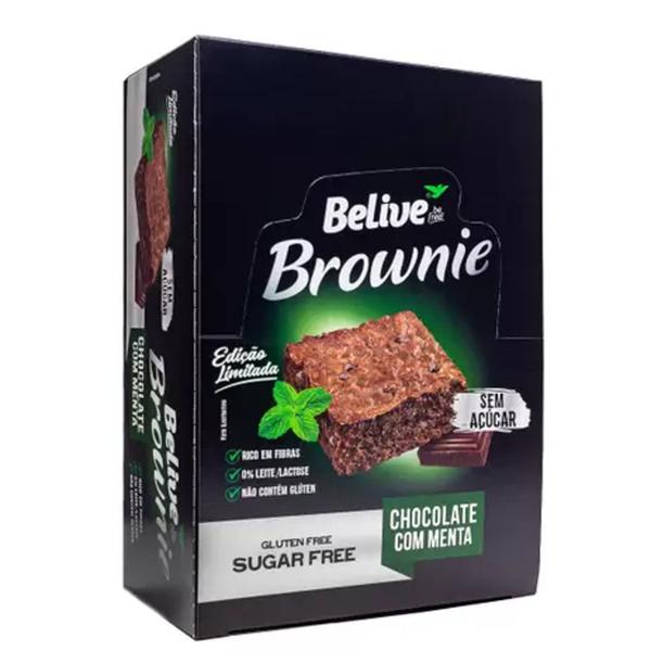 Imagem de 10x Brownie Chocolate Com Menta Zero BELIVE 40g