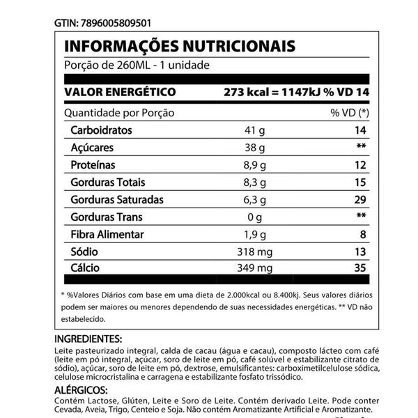 10X Cappuccino Pronto Chocolate 3 Corações 260Ml - 3 Coracoes Imagem de 10X Cappuccino Pronto Chocolate 3 Corações 260Ml