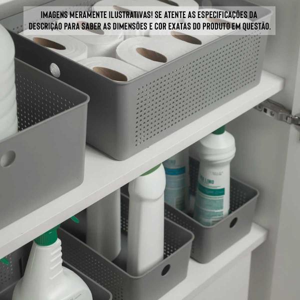 10x Cestos 4,5L Organizador OU Flow Bege 9cm x 15cm x 34cm Imagem de 10x Cestos 4,5L Organizador OU Flow Bege 9cm x 15cm x 34cm