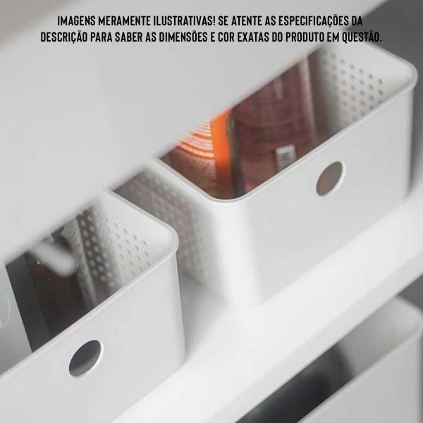 10x Cestos 4,5L Organizador OU Flow Bege 9cm x 15cm x 34cm Imagem de 10x Cestos 4,5L Organizador OU Flow Bege 9cm x 15cm x 34cm
