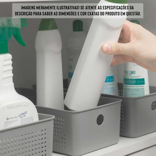 10x Cestos 4,5L Organizador OU Flow Bege 9cm x 15cm x 34cm Imagem de 10x Cestos 4,5L Organizador OU Flow Bege 9cm x 15cm x 34cm