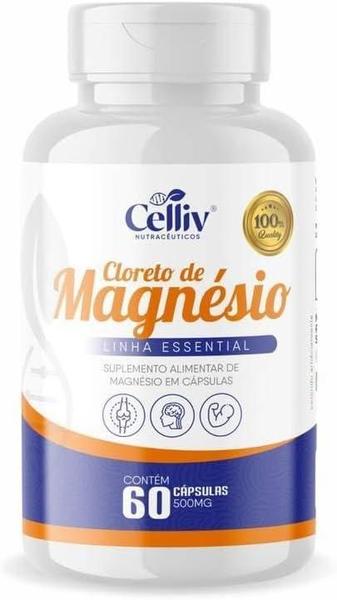 Imagem de 10x Cloreto de Magnésio 60 Cápsulas de 500mg Celliv