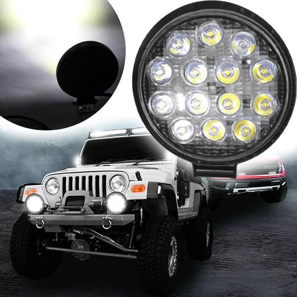 Imagem de 10x Farol De Milha 14 Led 42w 12v/24v Redondo Off-road 6000k