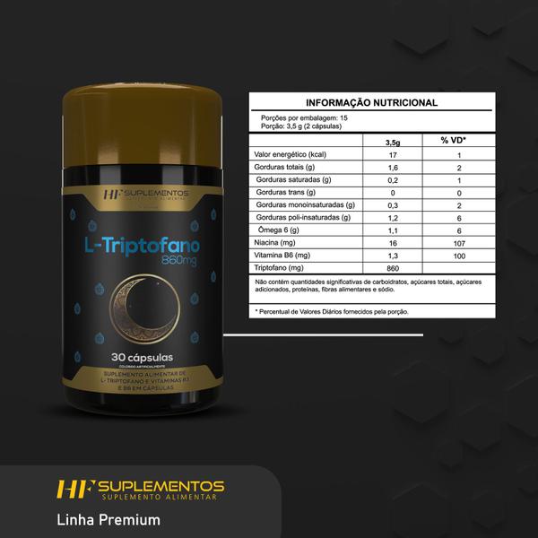 10x L-TRIPTOFANO COM MARACUJA 860MG 30CAPS HF SUPLEMENTS - HF SUPLEMENTOS Imagem de 10x L-TRIPTOFANO COM MARACUJA 860MG 30CAPS HF SUPLEMENTS