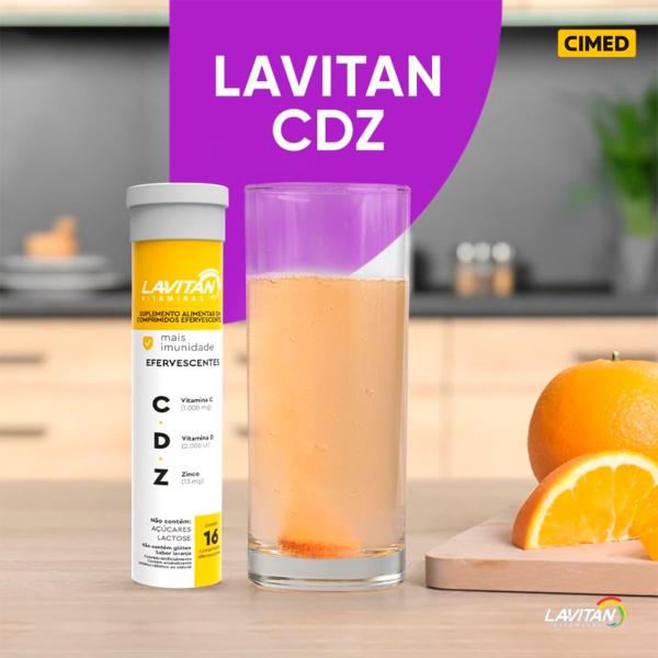 Imagem de 10x Lavitan Rico em Vitaminas C 1000mg D 2000ui Z 13mg 16cp Efervescentes Cimed