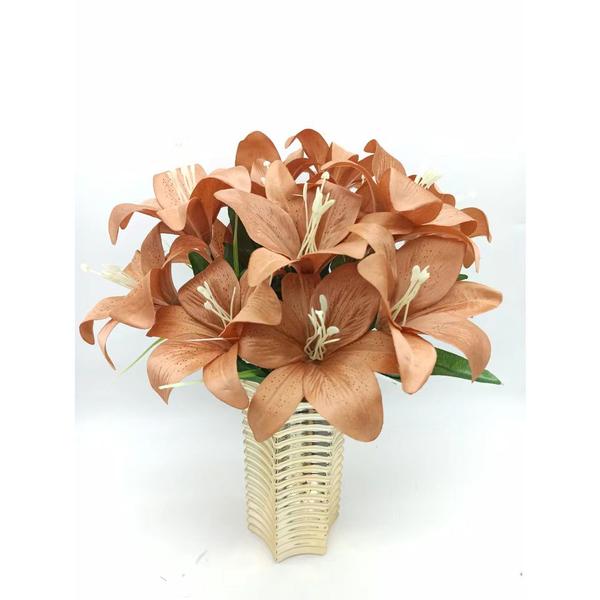 Imagem de 10x Lírio Artificial Buque Com 50 Flor Diversas Cores
