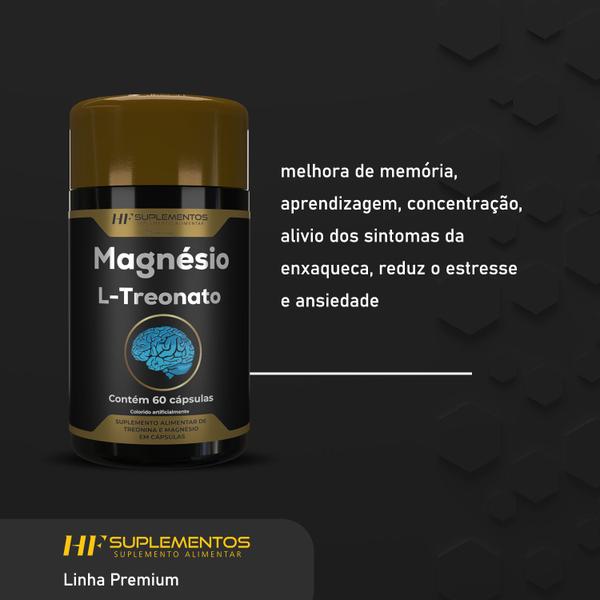 Imagem de 10x magnesio treonato 60caps hf suplementos