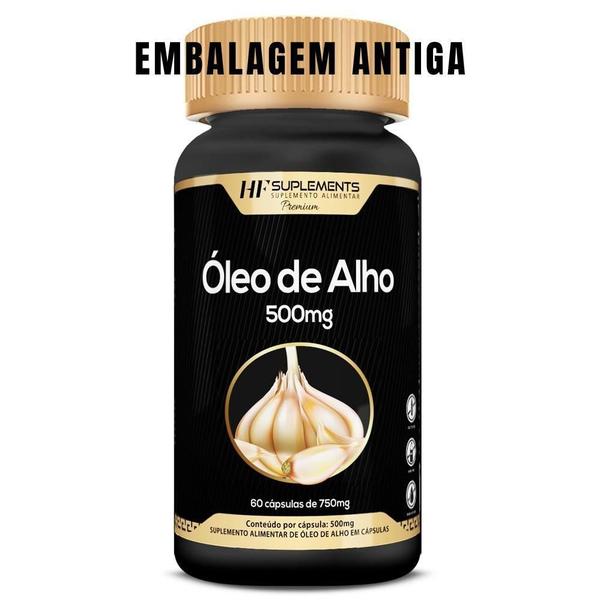 Imagem de 10X Oleo De Alho Premium 500Mg 60Caps Hf Suplementos