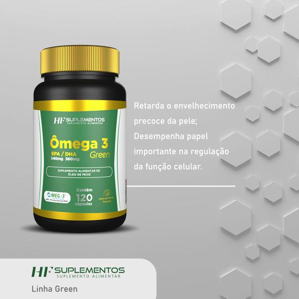 Imagem de 10X OMEGA 3 120 CAPS EPA540mg + DHA360mg HF SUPLEMENTOS