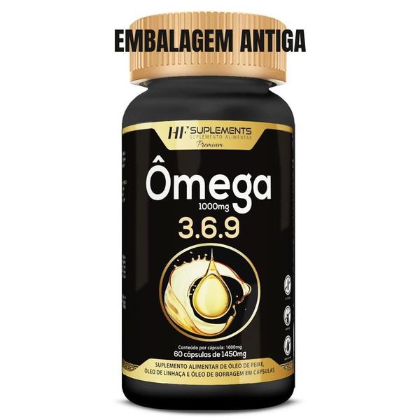 Imagem de 10x OMEGA 3 6 9 60CAPS PEIXE LINHAÇA BORRAGEM HF SUPLEMENTS