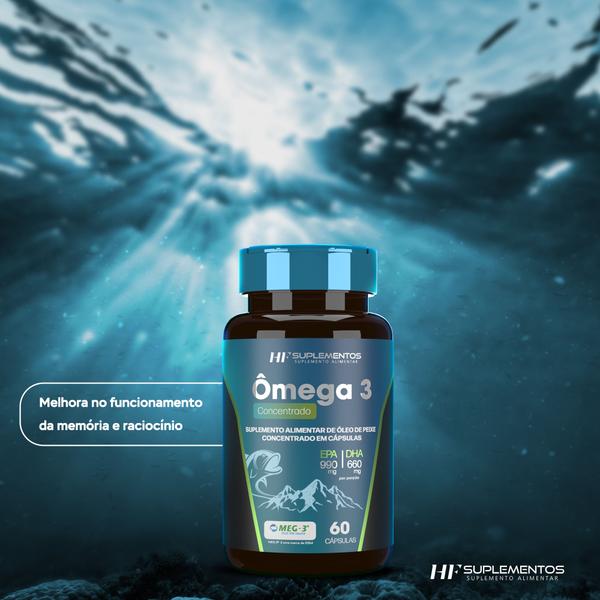 Imagem de 10x OMEGA 3 CONCENTRADO 60 CAPS HF SUPLEMENTOS