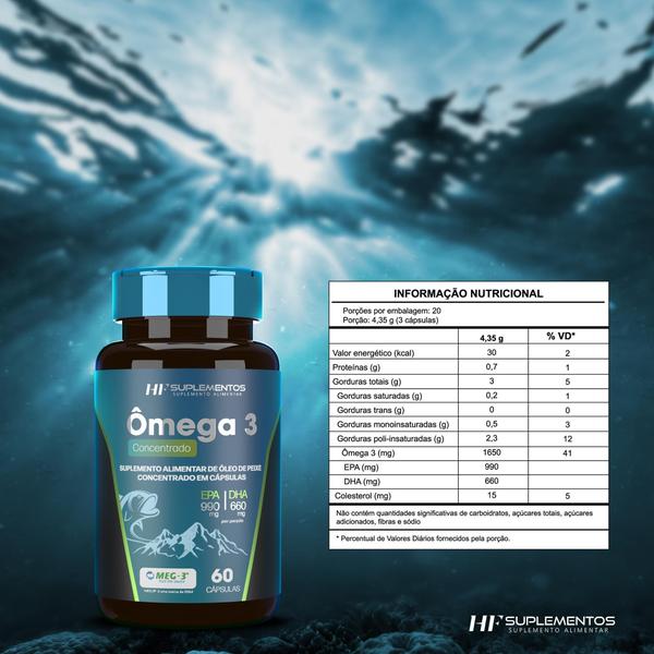 Imagem de 10X Omega 3 Concentrado 60 Caps Hf Suplementos