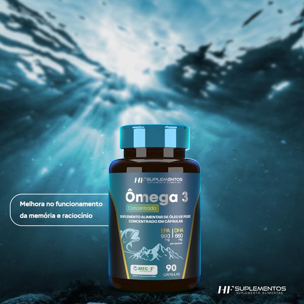 Imagem de 10x OMEGA 3 CONCENTRADO 90 CAPS HF SUPLEMENTOS