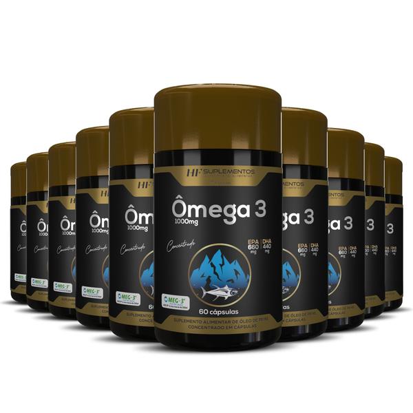 Imagem de 10x omega 3 concentrado preço de atacado 1450mg 60caps