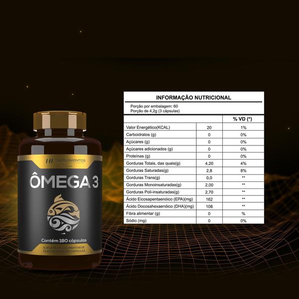 Imagem de 10X Omega 3 Oleo De Peixe Premium 180Caps Hf Suplementos