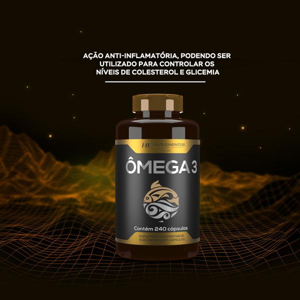 Imagem de 10x omega 3 oleo de peixe premium 240caps hf suplementos