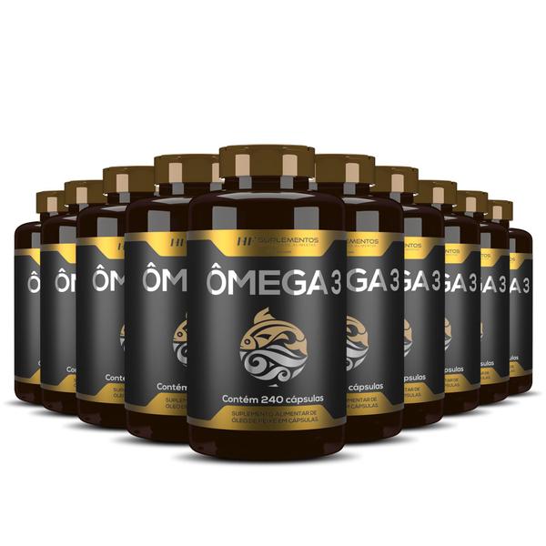 Imagem de 10X Omega 3 Oleo De Peixe Premium 240Caps Hf Suplementos