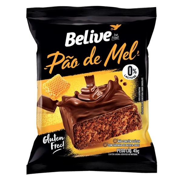 Imagem de 10X Pão De Mel Belive Zero (Acucar, Lactose E Gluten) 45G