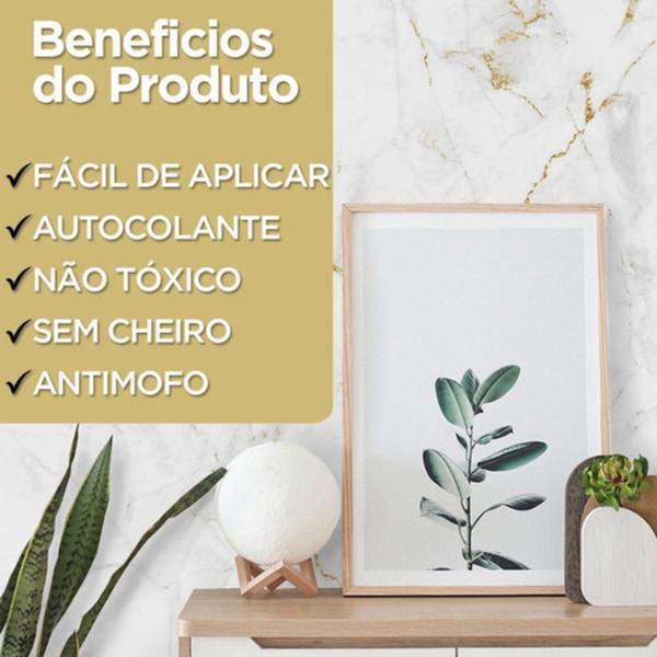 Imagem de 10X Placas Adesiva 60x60 Revestimento em Mármore Adesivos de Parede Banheiro Cozinha Quarto