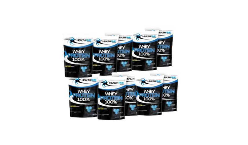 10x Whey Protein Health Time 900g Isolado, Concentrado E Hidrolisado (9kg) Imagem de 10x Whey Protein Health Time 900g Isolado, Concentrado E Hidrolisado (9kg)