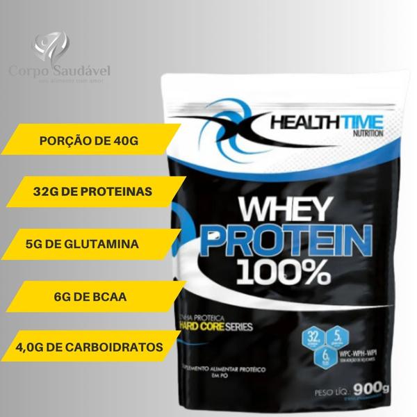 Imagem de 10x Whey Protein Health Time 900g Isolado, Concentrado E Hidrolisado (9kg)