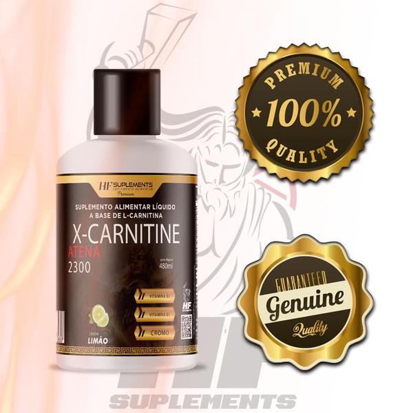 Imagem de 10x x-carnitine atena 2300 + cromo 480ml limão hf suplements