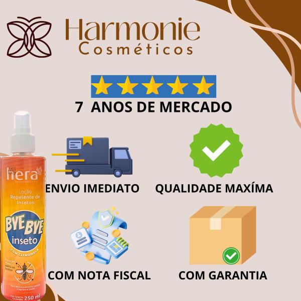 Imagem de 11 Loção Repelente de Insetos Hera Bye Bye Inseto com Citronela Spray 250ml