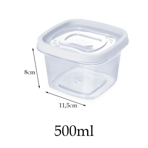 Imagem de 11 Potes plásticos mantimentos fruta 200ml 500ml 580ml 1200ml Vasilha marmita tapoer tapuer plasútil