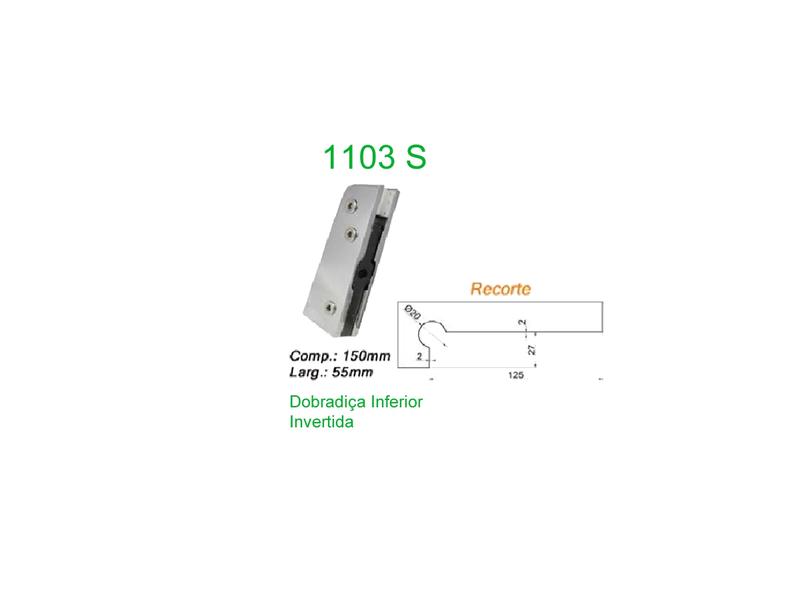 Imagem de 1103S Dobradiça inferior para porta de vidro pivotânte