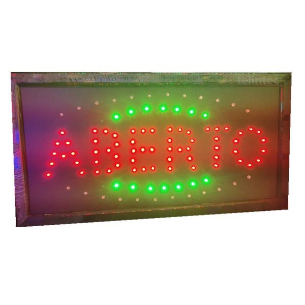 Imagem de 110v Painel de led placa luminoso ABERTO  LED PISCA