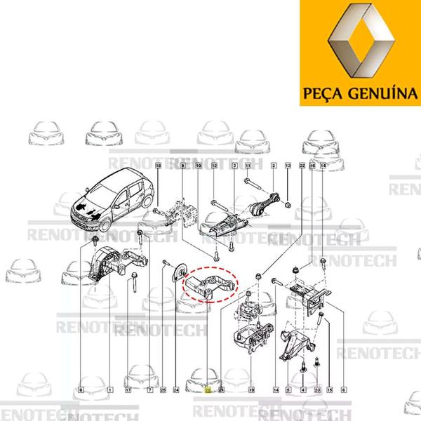 Imagem de 112103231r - coxim do motor direito - motor 2.0 16v f4r - sandero ii / captur / duster / oroch