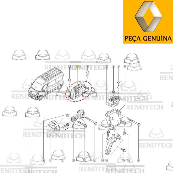 Imagem de 112108180r - coxim do motor direito - motor 2.3 16v m9t - acima 2013 - master iii