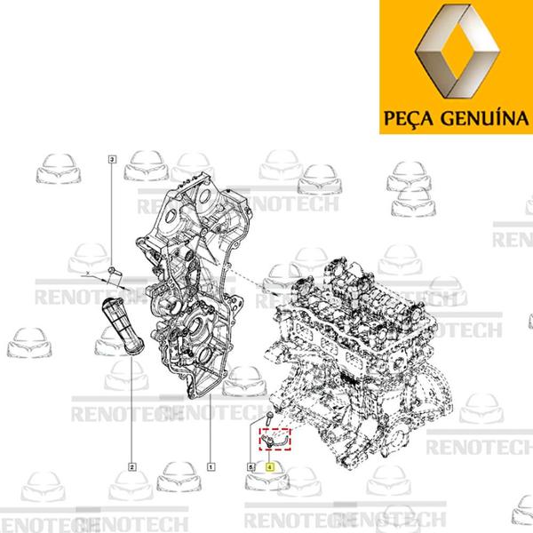 Imagem de 115607698r - bico injetor de óleo - motor 1.0 12v b4d - acima 2016 - sandero ii / kwid / logan ii