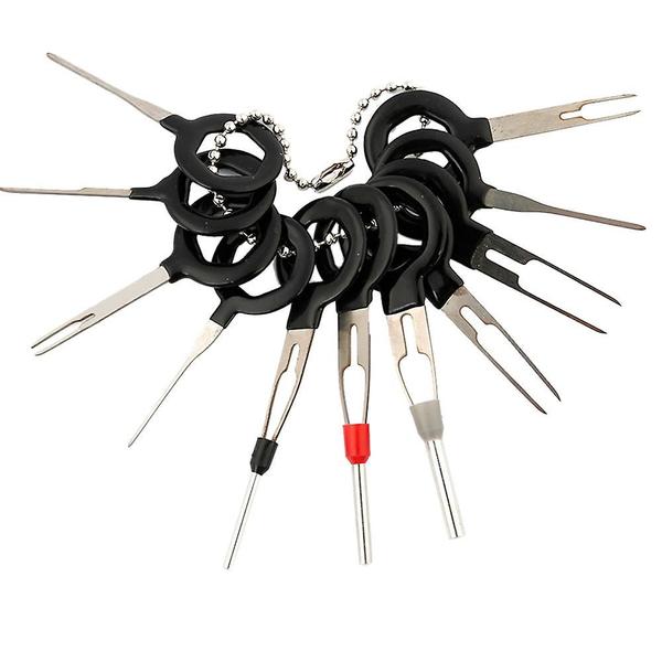 Imagem de 11pcs ferramenta de remoção de terminal de fio de carro fiação conector extrator de pino extrator ferramentas