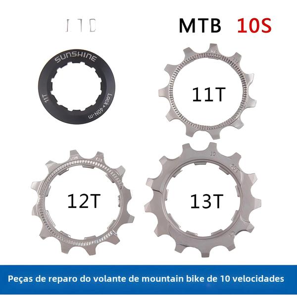 Imagem de 11t 12t 13t Sunshine Bicicleta Cassete Pinhão Peças De Reparo Para 8s 9s 10s 11s 12s Roda Livre De