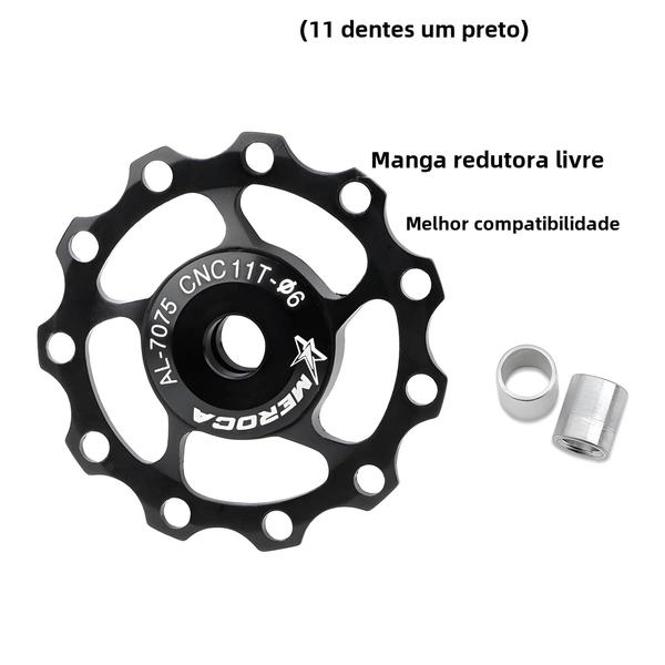 Imagem de 11T bicicleta traseira-Pull roda guia, estrada montanha transmissão, rolamento de metal, tensão roda