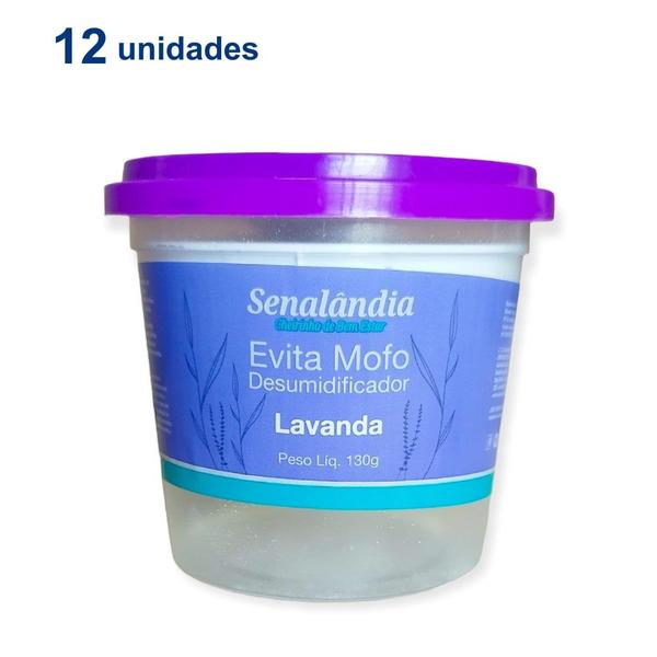 Imagem de 12 Antimofo Secar Ambiente Grande Desumidificador Forte Evita Mofo Lavanda Neutro 130g - Envio Já