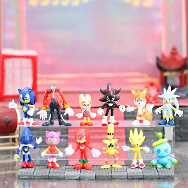 Imagem de 12 Bonecos Sonic Tails Metal Sonic Super Sonic Knuckles Amy