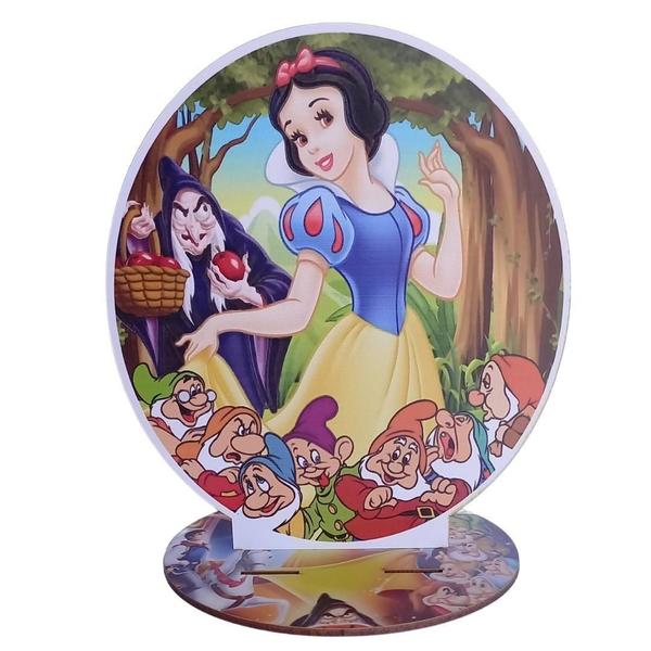 Imagem de 12 Centros Mesa Branca de Neve cenario Personalizado Lembranças Festa