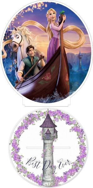 Imagem de 12 Centros Mesa Rapunzel cenario Personalizado Lembranças Festa