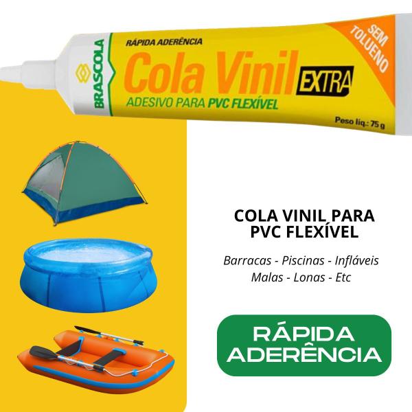 Imagem de 12 cola vinil extra brascola bisnaga 75g