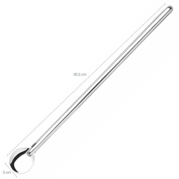12 Colheres Longas Bailarina Inox para Mexer Suco Barman Drinks 30cm Simonaggio Imagem de 12 Colheres Longas Bailarina Inox para Mexer Suco Barman Drinks 30cm Simonaggio