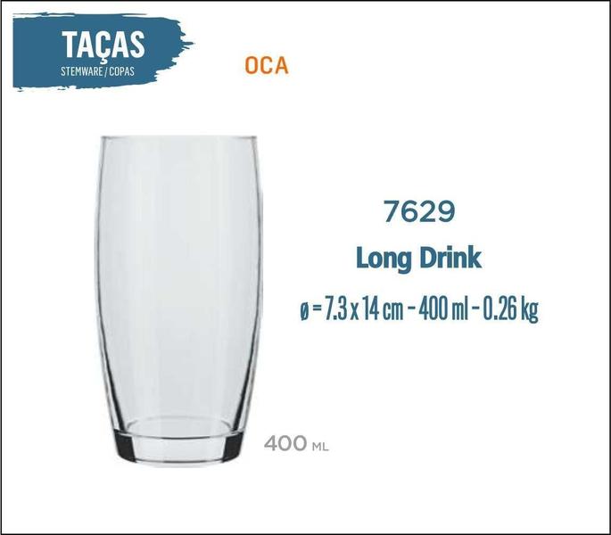 Imagem de 12 Copo Oca 400Ml - Long Drink