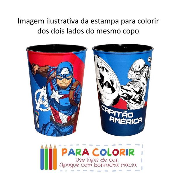 Imagem de 12 Copos 320ml para Doces Lembrancinhas de Festa Vingadores