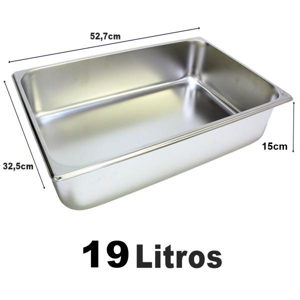 Imagem de 12 Cuba Gastronomica Inox com tampa 1/1x150 Gn Buffet Cozinha