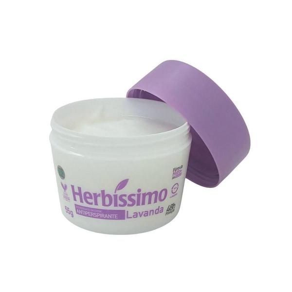 Imagem de 12 Desodorante Creme Herbissimo Lavanda Antitranspirante 55G